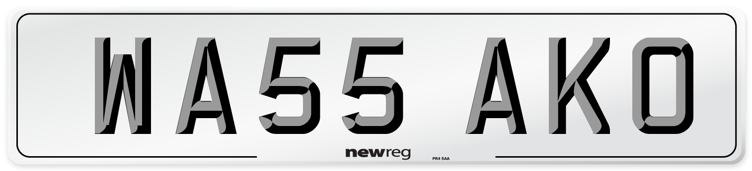 WA55 AKO Number Plate from New Reg
